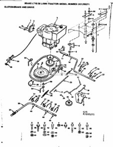 Page C Diagram and Parts List for 917255271  Craftsman Lawn Tractor