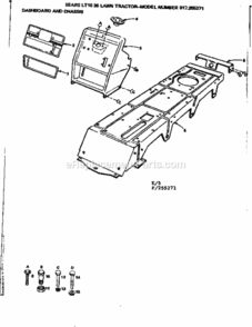 Page E Diagram and Parts List for 917255271  Craftsman Lawn Tractor