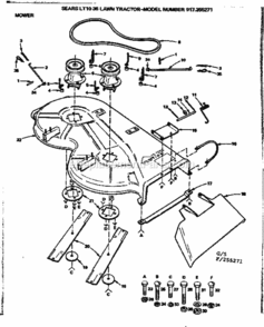Page G Diagram and Parts List for 917255271  Craftsman Lawn Tractor