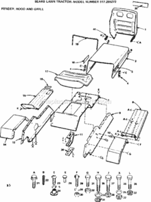 Part Location Diagram of 677H83 Craftsman Hood Assembly