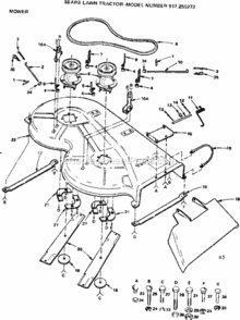 Page G Diagram and Parts List for 917255272  Craftsman Lawn Tractor