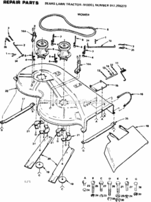 Page G Diagram and Parts List for 917255273  Craftsman Lawn Tractor