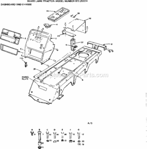 Part Location Diagram of 678H454 Craftsman Support
