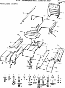 Part Location Diagram of 678H149 Craftsman Grille