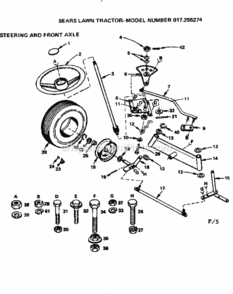 Page F Diagram and Parts List for 917255274  Craftsman Lawn Tractor