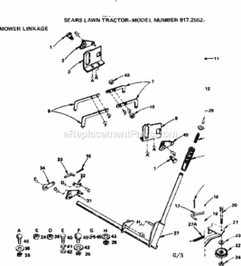 Page G Diagram and Parts List for 917255274  Craftsman Lawn Tractor
