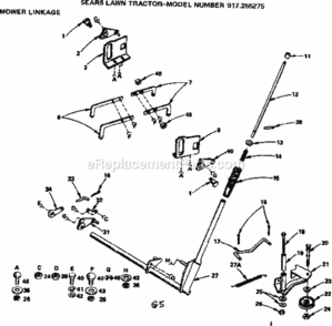Part Location Diagram of 678H458 Craftsman Bracket