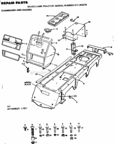 Part Location Diagram of 678H663 Craftsman Base