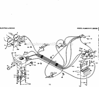 Page D Diagram and Parts List for 917255330  Craftsman Lawn Tractor