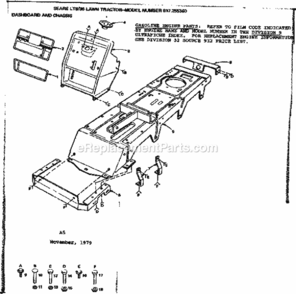 Part Location Diagram of 1121J Craftsman Tag