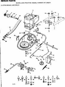 Page D Diagram and Parts List for 917255371  Craftsman Lawn Tractor
