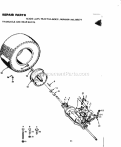 Page E Diagram and Parts List for 917255371  Craftsman Lawn Tractor