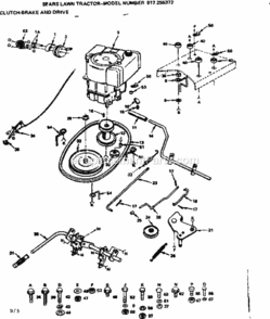 Page D Diagram and Parts List for 917255372  Craftsman Lawn Tractor