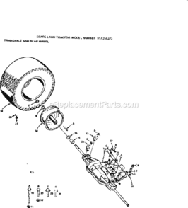 Page E Diagram and Parts List for 917255373  Craftsman Lawn Tractor