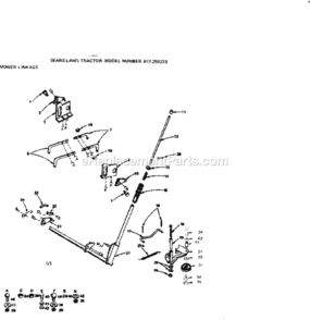Page G Diagram and Parts List for 917255373  Craftsman Lawn Tractor