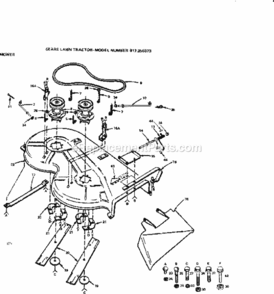 Page H Diagram and Parts List for 917255373  Craftsman Lawn Tractor