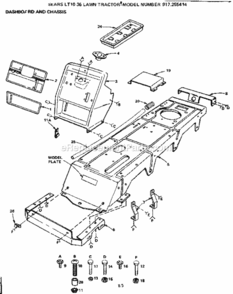 Page B Diagram and Parts List for 917255414  Craftsman Lawn Tractor