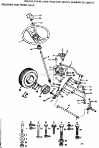Page F Diagram and Parts List for 917255414  Craftsman Lawn Tractor