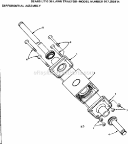 Page H Diagram and Parts List for 917255414  Craftsman Lawn Tractor