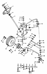 Page F Diagram and Parts List for 917255415  Craftsman Lawn Tractor