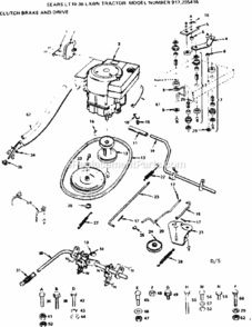 Page D Diagram and Parts List for 917255416  Craftsman Lawn Tractor
