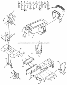 Page B Diagram and Parts List for 917255430  Craftsman Lawn Tractor