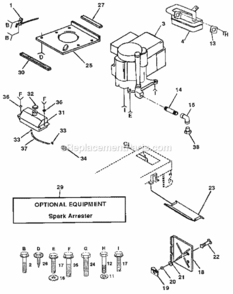 Part Location Diagram of 137418 Craftsman Engine