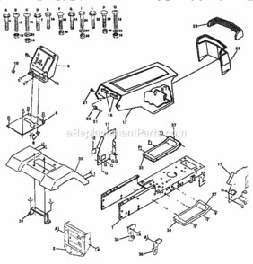 Page B Diagram and Parts List for 917255441  Craftsman Lawn Tractor