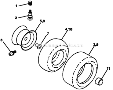 Page H Diagram and Parts List for 917255451  Craftsman Lawn Tractor