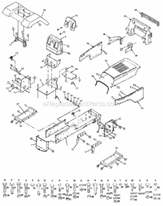 Page B Diagram and Parts List for 917255460  Craftsman Lawn Tractor