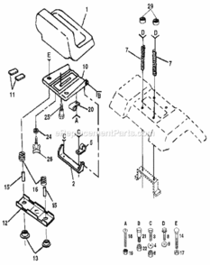 Page F Diagram and Parts List for 917255460  Craftsman Lawn Tractor