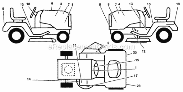Page G Diagram and Parts List for 917255460  Craftsman Lawn Tractor