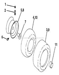 Page H Diagram and Parts List for 917255460  Craftsman Lawn Tractor