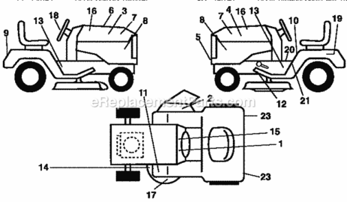 Page G Diagram and Parts List for 917255461  Craftsman Lawn Tractor