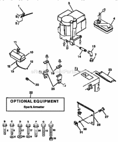 Page E Diagram and Parts List for 917255462  Craftsman Lawn Tractor