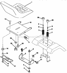 Page F Diagram and Parts List for 917255462  Craftsman Lawn Tractor