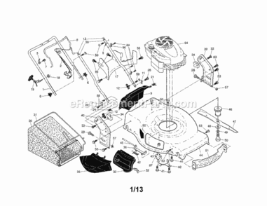 Page A Diagram and Parts List for 917255503  Craftsman Lawn Mower