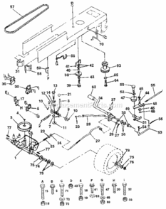 Page C Diagram and Parts List for 917255574  Craftsman Lawn Tractor