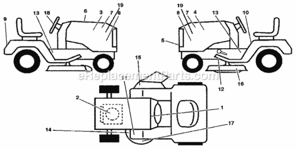 Page A Diagram and Parts List for 917255591  Craftsman Lawn Tractor