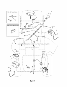 Part Location Diagram of 441544 Craftsman Chassis Harness