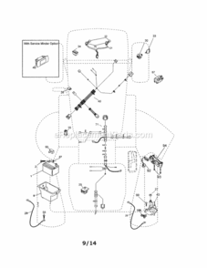 Page A Diagram and Parts List for 917255621  Craftsman Lawn Tractor