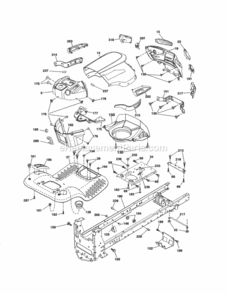 Page B Diagram and Parts List for 917255621  Craftsman Lawn Tractor