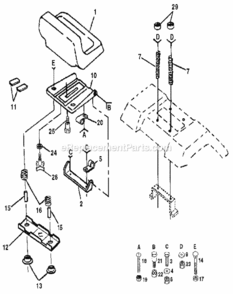 Page F Diagram and Parts List for 917255693  Craftsman Lawn Tractor