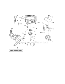 Page D Diagram and Parts List for 917255738  Craftsman Lawn Tractor