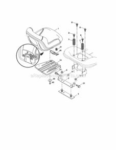 Page H Diagram and Parts List for 917255738  Craftsman Lawn Tractor
