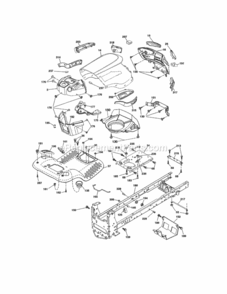 Page B Diagram and Parts List for 917255744  Craftsman Lawn Tractor
