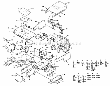 Page B Diagram and Parts List for 917255812  Craftsman Lawn Tractor