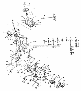 Page D Diagram and Parts List for 917255812  Craftsman Lawn Tractor