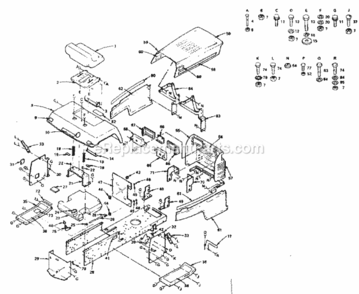 Page B Diagram and Parts List for 917255821  Craftsman Lawn Tractor