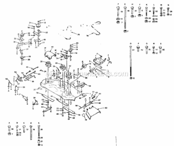 Page F Diagram and Parts List for 917255821  Craftsman Lawn Tractor